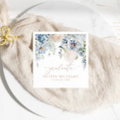 ブルーアジサイ花花卒業パーティナプキンス スタンダードカクテルナプキン