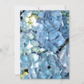 ブルーアジサイ花誕生日パーティー 招待状 (裏面)