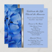 ブルーアジサイ葬儀アナウンスメント 案内状 (正面/裏面)