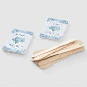 ブルーアジサイ赤ちゃんシャワパーソナライズされた ハンドファン (組立なし)