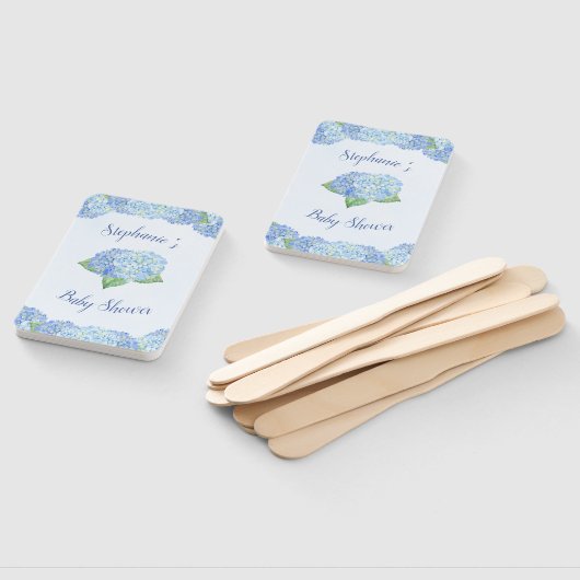 ブルーアジサイ赤ちゃんシャワパーソナライズされた ハンドファン (組立なし)