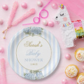 ブルーアジサイ赤ちゃんシャワー ペーパープレート (パーティー)