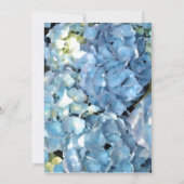 ブルーアジサイ赤ちゃんシャワー 招待状 (裏面)