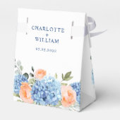 ブルーアジサイ赤面バラユーカリ結婚ギフト フェイバーボックス (裏面サイド)