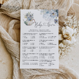 ブルーアジサイ野花ベビートリビアゲーム