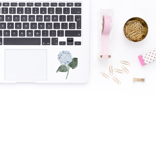 ブルーアジサイ開花ビニールシール シール