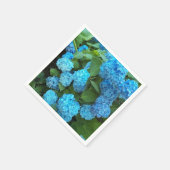 ブルーアジサイ開花フローラ スタンダードカクテルナプキン (角)