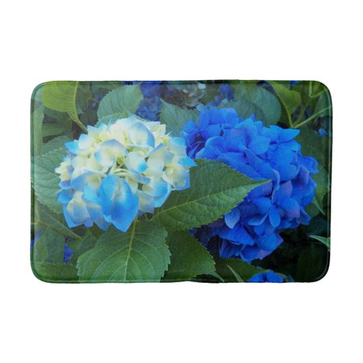 ブルーアジサイ開花フローラ バスマット (正面)