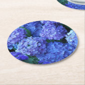 ブルーアジサイ開花フローラ ペーパーコースター (アングル)