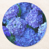 ブルーアジサイ開花フローラ ペーパーコースター (正面)