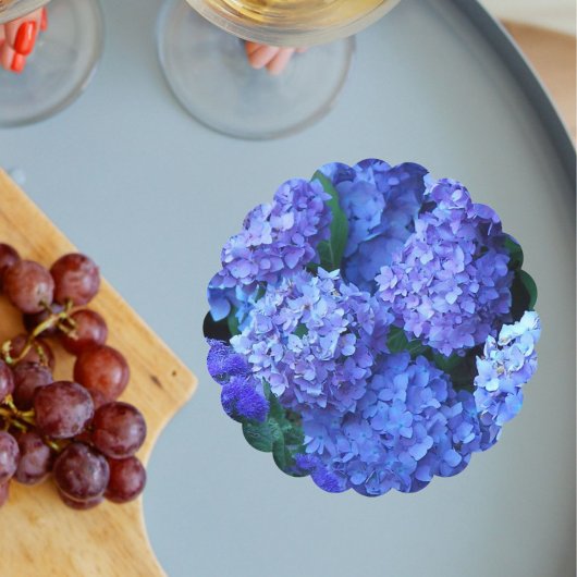 ブルーアジサイ開花フローラ ペーパーコースター