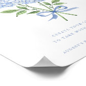 ブルーアジサイ開花ブーケフラワーバー ポスター (角)