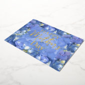 ブルーアジサイ開花母の日 箔シーズンカード (回転した状態)