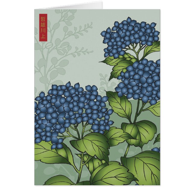 ブルーアジサイ開花 (正面)