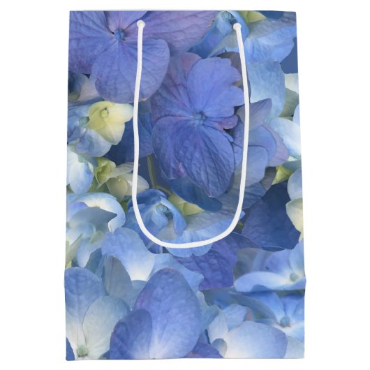 ブルーアジサイ開花 ミディアムペーパーバッグ (裏面)