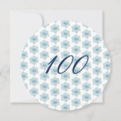 ブルーアジサイ100thサプライズ誕生日パーティー 招待状 (裏面)