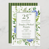 ブルーアジサイ25周年記念招待状 招待状 (正面/裏面)