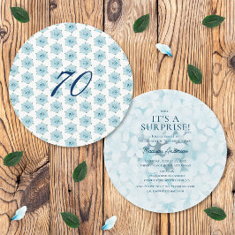 ブルーアジサイ70thサプライズ誕生日パーティー 招待状
