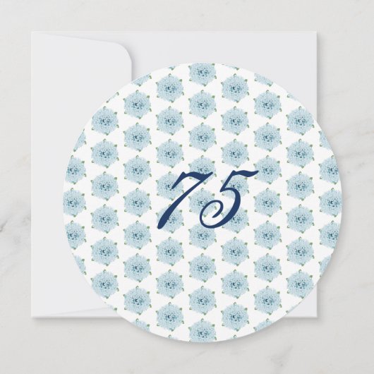 ブルーアジサイ75thサプライズ誕生日パーティー 招待状 (裏面)