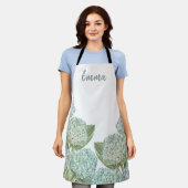 ブルーアジサイ エプロン (着用した状態)