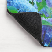 ブルーアジサイ・ガーデンズムースパドフローラ花 マウスパッド (コーナー)