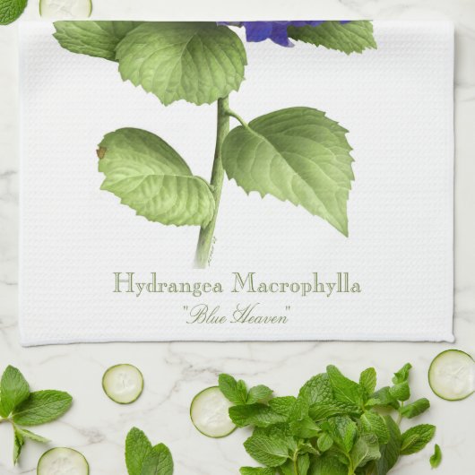 ブルーアジサイ キッチンタオル (折り畳み)