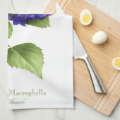 ブルーアジサイ キッチンタオル (四つ折り)