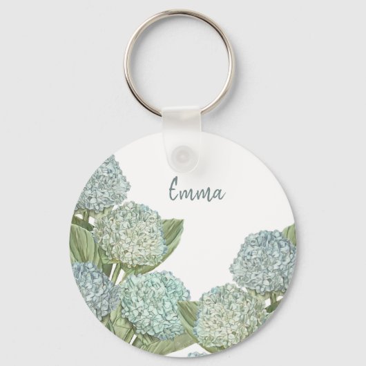 ブルーアジサイ キーホルダー (正面)
