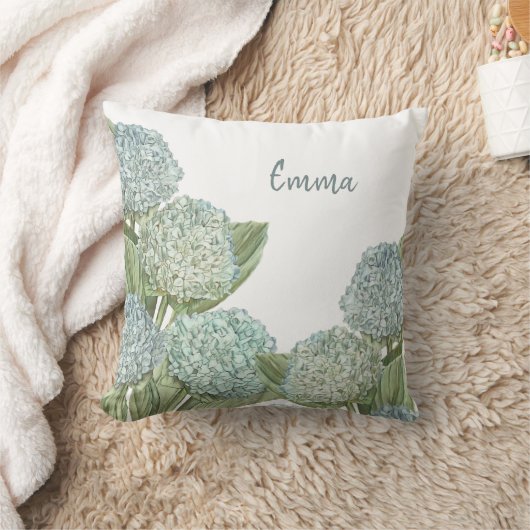 ブルーアジサイ クッション (ブランケット)