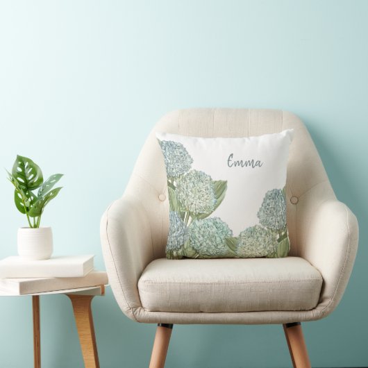 ブルーアジサイ クッション (椅子)