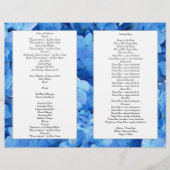 ブルーアジサイ・クリスチャン・カトリック結婚式 プログラム (裏面)