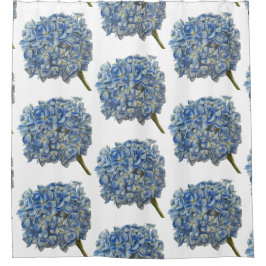 ブルーアジサイ シャワーカーテン