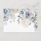 ブルーアジサイ&バラフラワーおむつラッフルカード エンクロージャーカード (裏面)