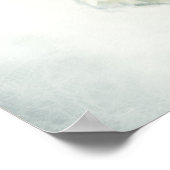 ブルーアジサイ&ピンクピーニープリント ポスター (角)