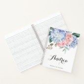 ブルーアジサイ&ピンクローズカスタム ノートブック (内部)