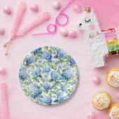 ブルーアジサイ ペーパープレート (パーティー)