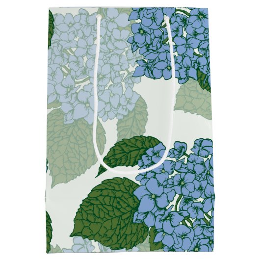 ブルーアジサイ ミディアムペーパーバッグ (裏面)