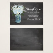 ブルーアジサイ・メイソン・ジャール・シャルボード |メッセージカード (正面&裏面)