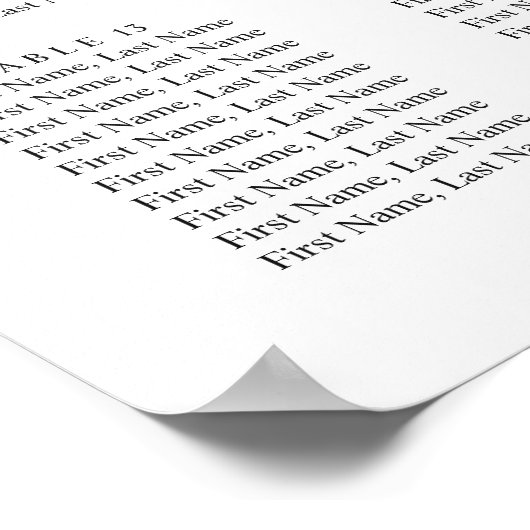 ブルーアジサイ・ユーカリ16テーブル座席表 ポスター (角)