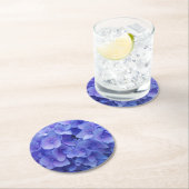 ブルーアジサイ ラウンドペーパーコースター (インサイチュ)