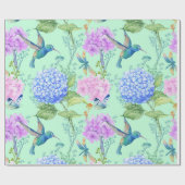 ブルーアジサイ ラッピングペーパー (フラット)