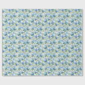 ブルーアジサイ ラッピングペーパー (フラット)