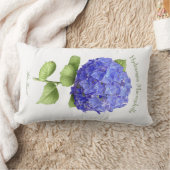 ブルーアジサイ ランバークッション (ブランケット)