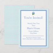 ブルーアジサイ 招待状 (正面/裏面)