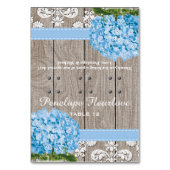 ブルーアジサイDIYテント座席表 テーブルナンバー (正面)