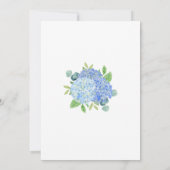 ブルーアジダゲアブーケボタニカルブライダルシャワー 招待状 (裏面)