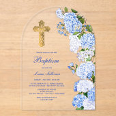 ブルーアジダニアアーチバプテスマ アクリル招待状 (正面)