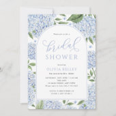 ブルーアジダニアフラワーアーチブライダルシャワー 招待状 (正面)