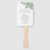 ブルーアジダージアファン結婚式 プログラム ハンドファン (正面)