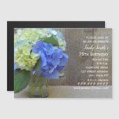 ブルーアジドレサバーンウッドメイソンジャールマート誕生日 マグネット招待状 (正面/裏面)